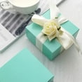 Efavormart 100pcs of 4x4x2 Turquoise Cake Box for Candy Treat Gift Wrap ...