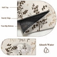 thumbnail image 6 of Brown Beige Botanical Round Area Rug 7Ft Washable Circle Rugs for Dorm Laundry Room, Rustic Country Spring Floral Summer Leaf Non-Slip Carpet Floor Mats Indoor Outdoor Carpet Runner Home Decor, 6 of 8