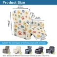 thumbnail image 7 of FKELYI Colorful Dog Paw Print Reclining Chair Slipcover 4 Pcs Stretch Recliner Cover Fitted Sofa Couch Cover with Pocket Anti-Dust Furniture Protector for Armchair, 7 of 7