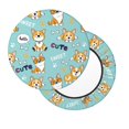 thumbnail image 2 of Bingfone Cute Dogs Corgi Padded Round Bar Stool Cover Cushion with Elastic Fabric Round Chair Seat - Cute Dogs Corgi, 2 of 7