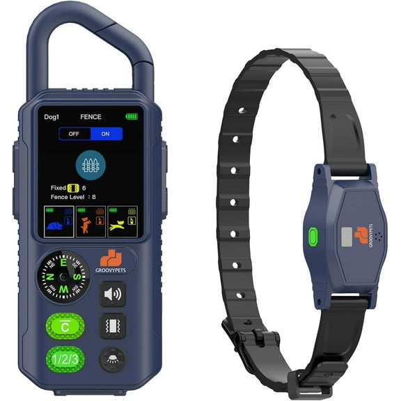 Wireless Dog Fence with Remote Training Collar, 1100 Yard Range, Waterproof E-Collar, 3 Training Modes, Compass & Flashlight for Medium Large Dogs