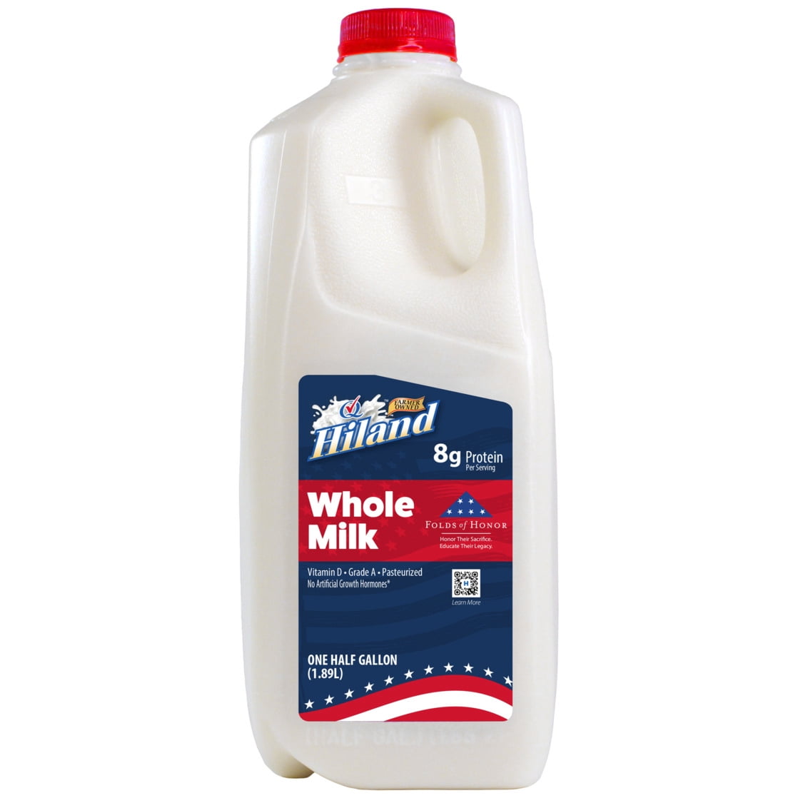 Hiland Whole, Vitamin D Milk, Half Gallon, 64 Fl Oz