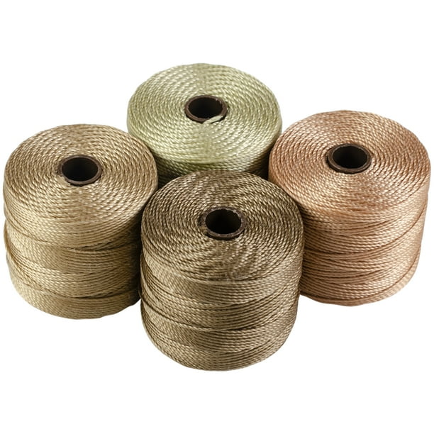 Beadsmith SLon Bead Cord TEX210 4/PkgWarm Neutrals