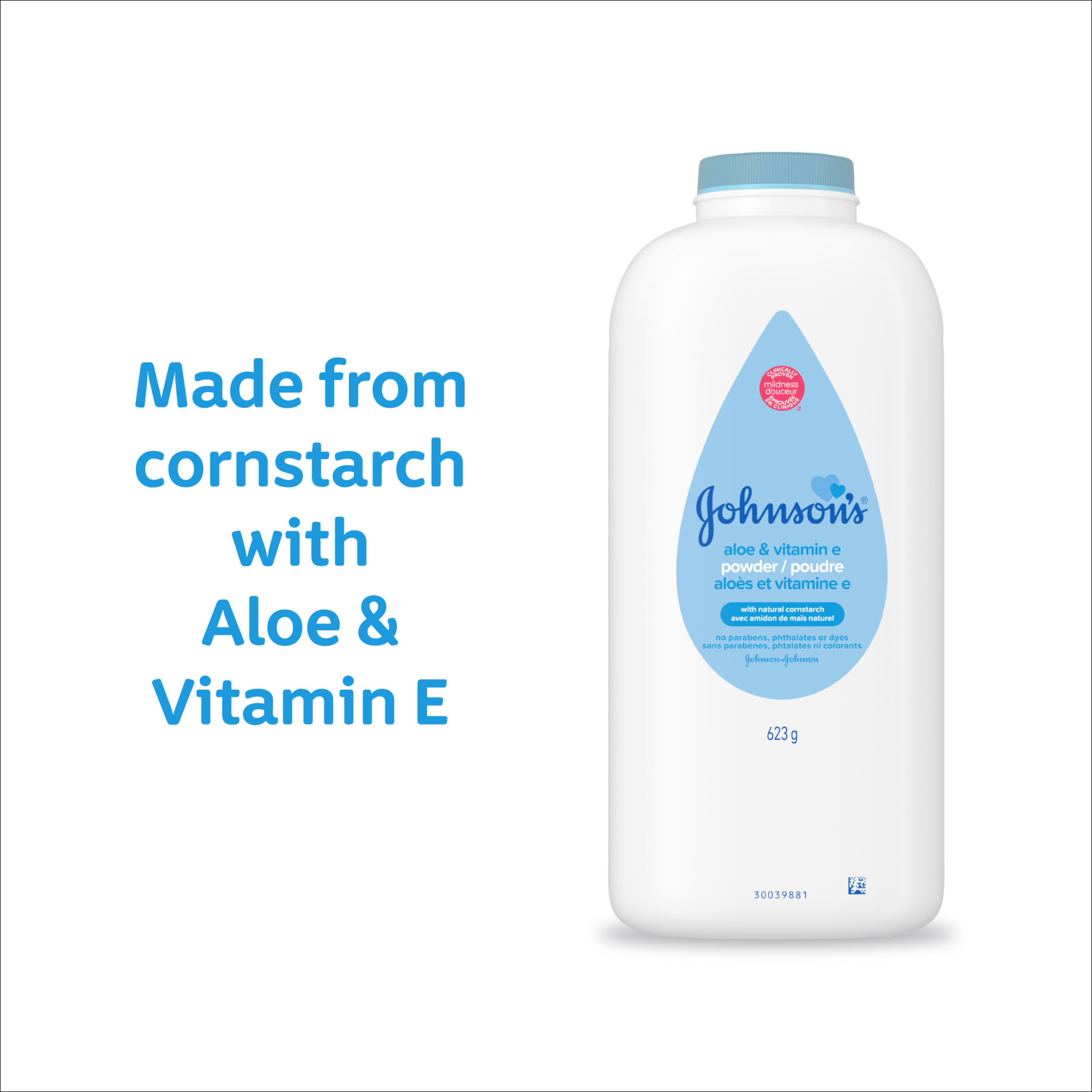 Johnson's Cornstarch Baby Powder with Aloe & Vitamin E, 22 oz - image 4 of 6
