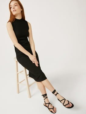 Free Assembly Sleeveless Mockneck Midi Dress Women's