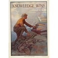 thumbnail image 2 of Dan Smith 18x24 Black Ornate Framed Double Matted Museum Art Print Titled: Knowledge Wins (1918), 2 of 5