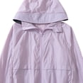 thumbnail image 2 of Casual Girls Full Face Hood Sun Coat Solid Color Comfortable Daily Beach Cycling Lightweight Outdoor Sun Jacket for Kids Size 7Years, 2 of 4