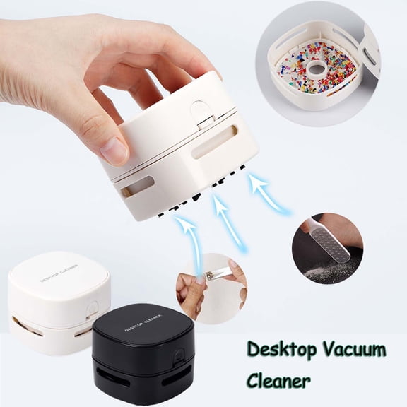 FEOLGEHLY Mini Cordless Vacuum Cleaner for Desktop, Tabletop Vacuum Cleaner Mini Desktop Duster Computer Keyboard Car Vacuum Cleaner Gift Suitable For Home School Office Battery Power