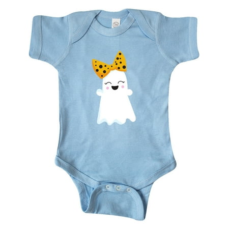 

Inktastic Cute Ghost Little Ghost Ribbon Halloween Gift Baby Girl Bodysuit