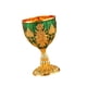 thumbnail image 4 of Copa de licor o vino con forma de cáliz vintage repujado para bar, fiestas y hogar. Verde, 4 of 9