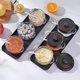 thumbnail image 3 of Juego de cocina de tres piezas con bandeja, tarro de condimento sellado a prueba de humedad, salero con tapa de cuchara, caja de condimento, accesorios de cocina negros, 3 of 5