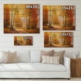 thumbnail image 4 of Designart 'Sunrise Glow Through The Autumn Trees' Lake House Print on Natural Pine Wood, 4 of 5