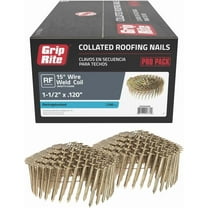 Grip Rite GRCR4DGAL 1-1/2" by 15° Galvanized Coil Roofing Nail (7, 200per Box)