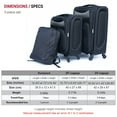 thumbnail image 4 of Travel Case 2PCS Suitcase Set + Oxford Cloth Backpack Oxford Trolley Case without Password Lock Universal wheel, 4 of 6