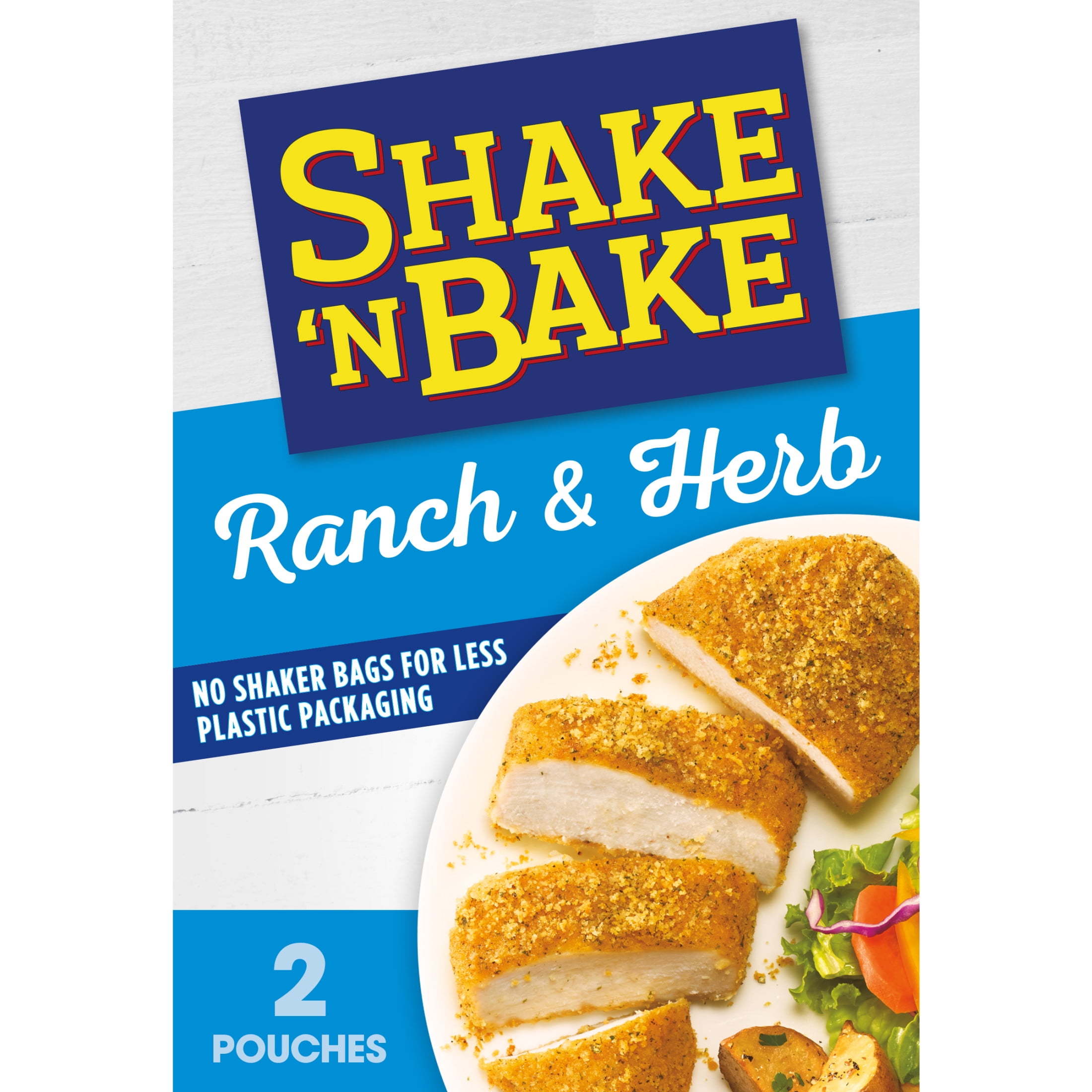 (3 pack) Shake 'N Bake Ranch & Herb Seasoned Coating Mix, 4.75 oz Box, 2 ct Packets