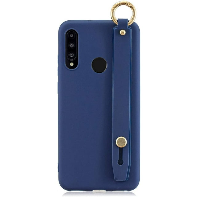Case for Huawei P20 Pro, Rhinestone Painting Cloth Embossed Stylish Soft TPU Frame Glitter Thin Multicolor Soft Holder Stand Wrist Strap Full Protection Bumper,IBAOLE -Purple R-Skyblue Huawei P30 Lite