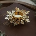 thumbnail image 5 of YOHAVEN Golden Christmas Candlestick Snowflake Shape, Metal Candle Holder Table Decorations for Xmas Holiday Party Fireplace Dinner Romantic Decor, 5 of 7