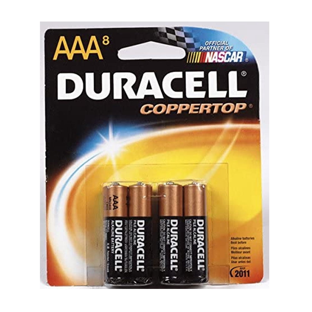 Duracell Coppertop 04261 Alkaline Battery, 1.5 Volt, Aaa, Card 8 (Pack of 10)