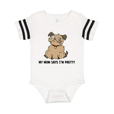 

Inktastic My Mom Says I m Pretty with Brown Dog Gift Baby Boy or Baby Girl Bodysuit