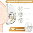 thumbnail image 3 of Wearable Electric Breast Milk Pump Handsfree BPA Free Low Noise Intelligent Sucking Milk Double Wireless Breast Pumping Machine (1PCS Breast Pump), 3 of 7