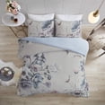 thumbnail image 3 of Madison Park Cassandra 3 Piece King/Cal King Cotton Printed Duvet Cover Set Blue, 3 of 6