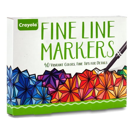 Crayola Fine Line Marker Set Craft Supplies Art Supplies Gift Ages 12+ - 40 Count