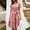 🔥 Pink, variant on Sentmoon Graduation Dress Streetwear 2026 Summer Striped Print Dress for Wedding Guest Short Sleeve Graduation Ruffle Breathable Regular Fit Cocktail Dress for Work Casual XL