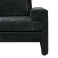 thumbnail image 4 of Christopher Knight Home 40.9" Oversized Armchair with Chenille Upholstery, Wide Armrests, Thick Cushion, Black, 4 of 12