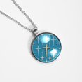 thumbnail image 4 of Cross Glass Circular Pendant Necklace - Women's Jewelry, 4 of 5