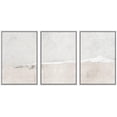 thumbnail image 2 of PixonSign Framed Wall Art Set Industrial Grunge White Gray Landscape Abstract Modern Art Colorful Pastel Print Decor Nordic Zen for Living Room, Bedroom, Office - 16"x24"x3 White, 2 of 5
