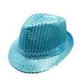 thumbnail image 2 of UDIYO Western Sequin Fedora Hat Glitter Sequin Hat Solid Color Dance Hat Retro Disco Cap Unisex Costume Cap for Women Men Party Props Supplies, 2 of 8