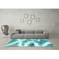 thumbnail image 3 of Ahgly Company Indoor Rectangle Abstract Light Blue Modern Area Rugs, 5' x 7', 3 of 4