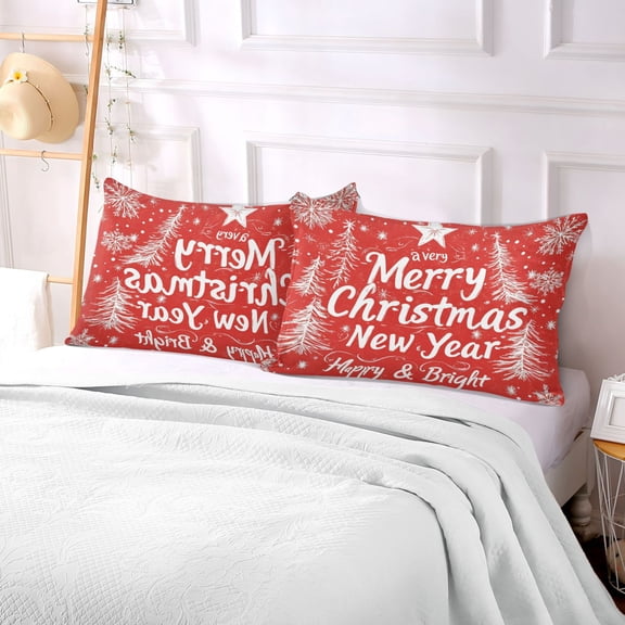 Pillow Case Plush Pillow Classical Design Merrh Christmas Print Case standard size/King size/Queen size Bed Pillow Pillowcases