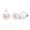 Silver, variant on Airokiy Fake Pearl Clip On Earrings For Women Silver Non Pierced Platinum Plated Earrings Hypoallergenic Silver Clips Trendy Wedding Jewelry for Women