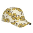 thumbnail image 3 of Balery Baseball Cap Adjustable Size for Running Workouts and Outdoor Activities All Seasons Dad Hat(Cartoon Honey Pot Bee Sunflower), 3 of 8
