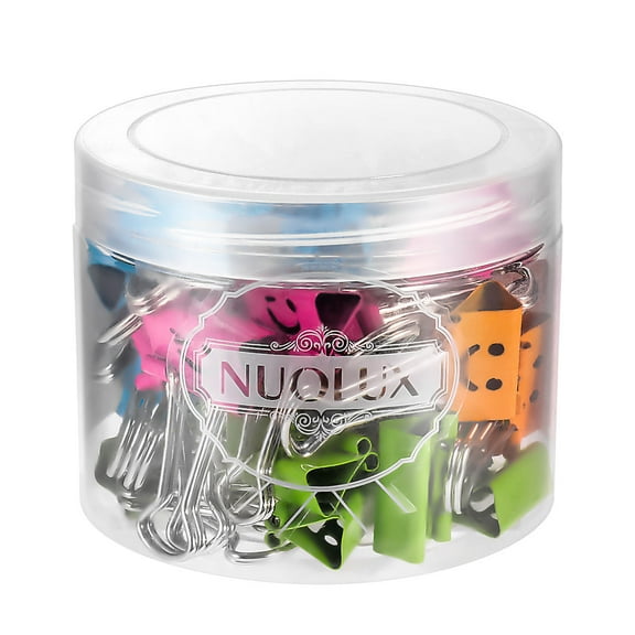 COSMOBETTY 40Pcs Smile Face File Paper Clip Use Strong Clipping Force Mixed Color 1.46In