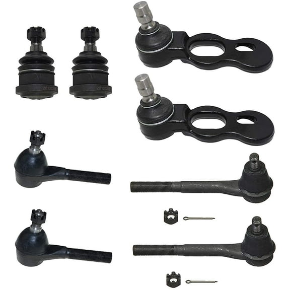 Detroit Axle - 8pc Front Suspension Kit for 95-02 Ford Crown Victoria Lincoln Town Car Mercury Grand Marquis, Upper Lower Ball Joints Tie Rod Ends 1995 1996 1997 1998 1999 2000 2001 2002 Replacement
