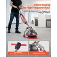 thumbnail image 6 of VEVOR Commercial Floor Scrubber Machine, Heavy Duty Floor Cleaner Polisher with 2 Wheels,  Professional Electric Carpet Buffer, Max 1900 RPM, 43 FT Cord, 3 Pads & 3 Brushes - All Floor Surfaces, 6 of 9