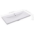 thumbnail image 6 of vidaXL Wash Basin Built-in Sink Vanity Sink Bathroom Basin Bath Sink Ceramic, 6 of 21