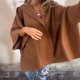 thumbnail image 5 of Nueva chaqueta de capa de una pieza con solapa de otoño e invierno para mujer, cárdigan informal holgado con manga Dolman a la moda para mujer, capa con capucha, 5 of 5