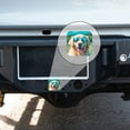 thumbnail image 4 of Hitch Cover Fits For 2-Inch Hitch,Dog In A Green Outdoor Setting With Reflective Shadesrubber Trailer Hitch Cover Tube Plug Insert,Car Exterior Accessories, Receiver Tube Hitch Plug, 4 of 6