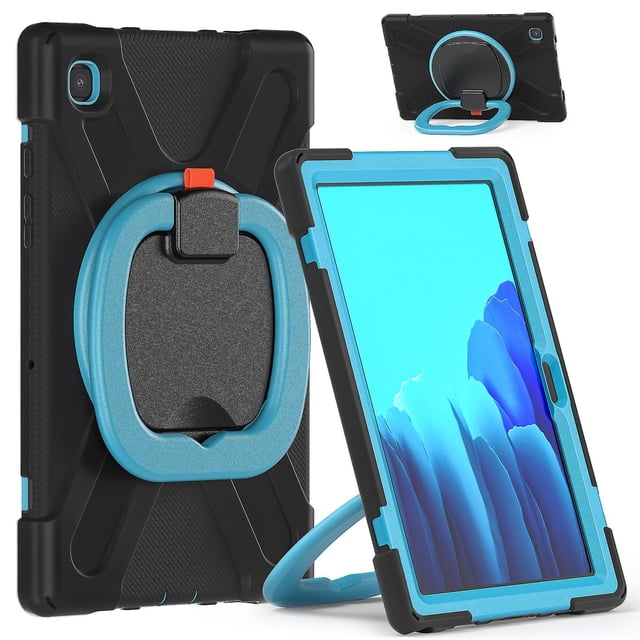 Funda colorida para Samsung Tab A7 de 10,4 pulgadas T500 con soporte de anillo ajustable grande y protección contra golpes.