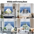 thumbnail image 6 of Blue White Gradient Swag Curtain Valance for Windows, Abstract Ombre Texture Modern Art Window Treatments Short Swag Topper for Kitchen Windows Bathroom Bedroom, 36"x45", 6 of 8