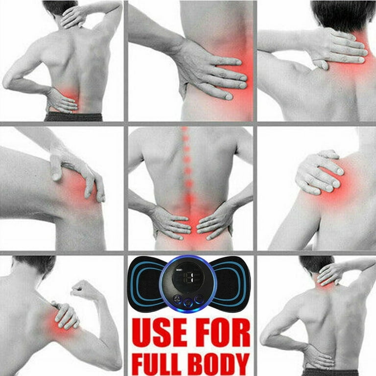 Microcurrent EMS Mini Massage Device, Mini Electric Neck Shoulder Massage  Pad, Cordless Portable Mini Electric EMS Neck Massager for Pain Relief 