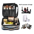 thumbnail image 2 of FORMRS Travel Makeup Bag Large Capacity Train Case Cosmetic Organizer with Adjustable Dividers, Blue Goldfish, 2 of 8