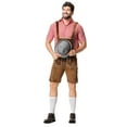 thumbnail image 5 of Wdgfv Lederhosen Men German Bavarian Oktoberfest Leather Trousers for Garden, 5 of 7