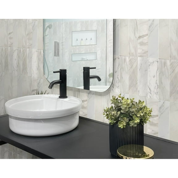 Apollo Tile   15 Pack White 4-in. x 12-in Honed Marble Subway Tile (5 Sq ft/case)