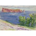 thumbnail image 2 of Dodge MacKnight 18x14 Gold Ornate Wood Frame and Double Matted Museum Art Print Titled - Shore Scenes with Trees And&nbsp;Cliff, 2 of 4