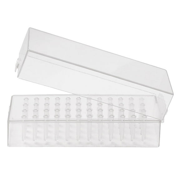 BRIGHTFUFU Caja de almacenamiento de brotes de uñas Caja de visualización de manicura de plástico resistente