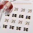 thumbnail image 2 of Decoración de uñas estilo Chanel, aleación, joyas, aceite, gota, perla, lazo, blanco y negro, simple, estilo francés, 2 of 5